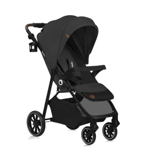 LIONELO EMMA ONE Carrito bebe hasta 22 kg de 6 m a 4 años Ruedas Giratorias 360º Suspensión Total Plegable con una Sola Mano Ajuste del Respaldo y Reposapiés Toldo XXL UPF50+ (Grey) de Lionelo