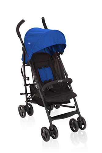 Graco 6BF999CPAEU Travelite - Cochecito de viaje plegable con posición reclinada, color azul