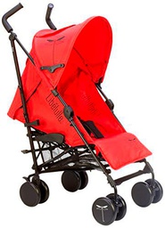 Libelulle Kikoé 3 - Cochecito con asas de piel, color rojo