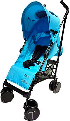 Libelulle Kikoé 3 - Cochecito con asas de piel, color azul