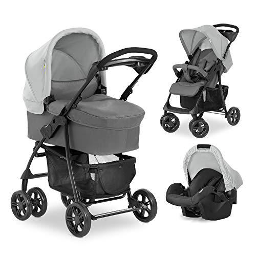 Hauck Shopper Trio Set silla de paseo 3en1 hasta 25 kg + grupo 0+ y capazo de bebé con colchón desde el nacimiento