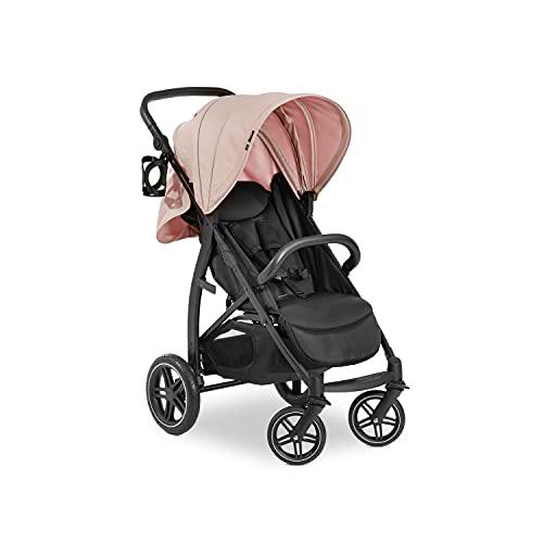 Hauck Rapid Buggy 4D / up to 25 kg/Quick Folding/Sun Canopy UPF 50+ / Rubber Wheels/Drink Holder/Height Adjustable/Reclining Position/Easy to Wipe Clean/Large Shopping Basket/Pink
