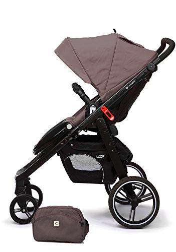 Casualplay Loop - Silla de paseo con chasis negro, color lava rock (gris)