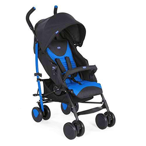Chicco New Echo - Cochecito con barra de parachoques, color azul