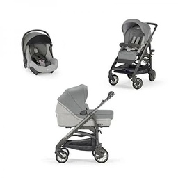 Carritos con capazos marca Inglesina. Modelo SYSTEM TRILOGY CAYMAN SILVER
