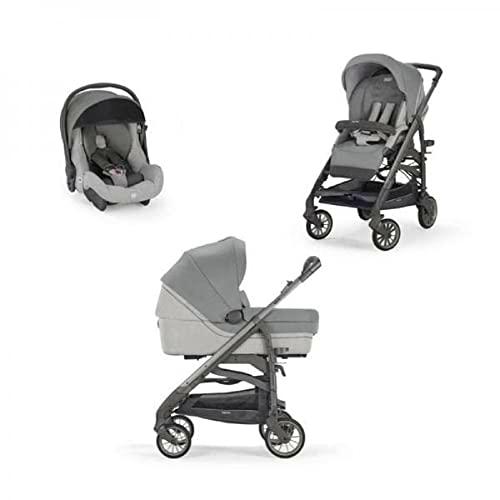 Carritos con capazos marca Inglesina. Modelo SYSTEM TRILOGY CAYMAN SILVER