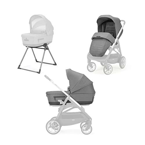 Carritos con capazos marca Inglesina. Modelo SYSTEM DUO APTICA KENSINGTON GREY