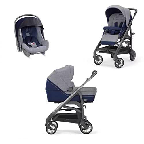 Carritos con capazos marca Inglesina. Modelo SYSTEM TRILOGY ANTIGUA BLUE