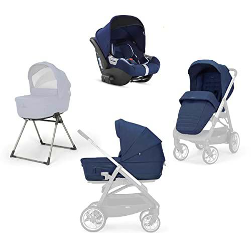 Carritos con capazos marca Inglesina. Modelo SYSTEM QUATTRO APTICA DARWIN PORTLAND BLUE