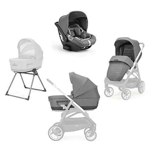 Carritos con capazos marca Inglesina. Modelo SYSTEM QUATTRO APTICA DARWIN KENSINGTON GREY