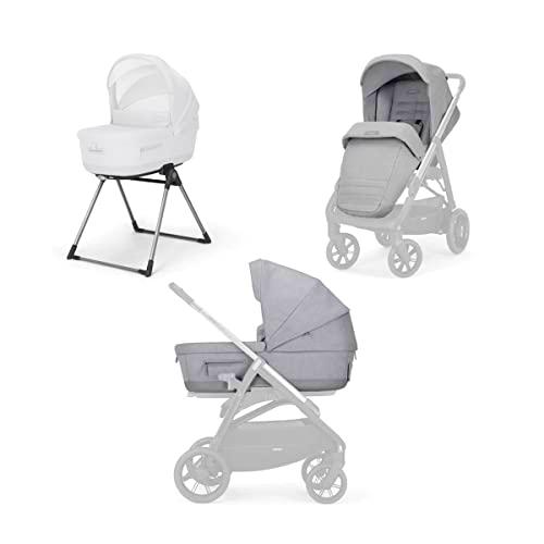 Carritos con capazos marca Inglesina. Modelo SYSTEM DUO APTICA SILK GREY