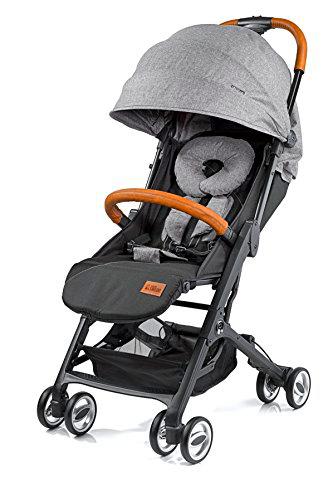 Smiloo Cuby - Cochecito con función reclinable, color gris