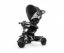 Mondial Toys Triciclo QPlay Cosy 4 en 1 con asa de dirección y Bolsa Parasol Limited Edition (Black)