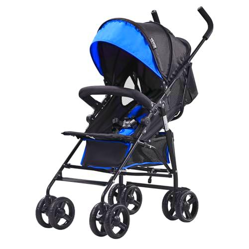VEVOR Cochecito Ligero Plegable y Compacto, Respaldo Reclinable Multiposición