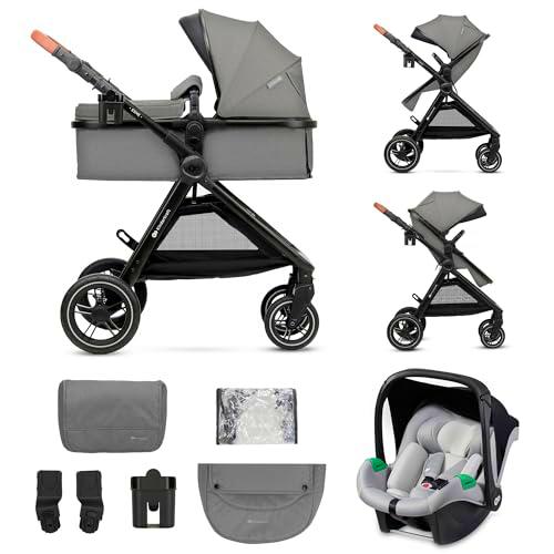 Kinderkraft ESME Silla de Coche 3 en 1 Set, con Portabebés Mink PRO I-Size