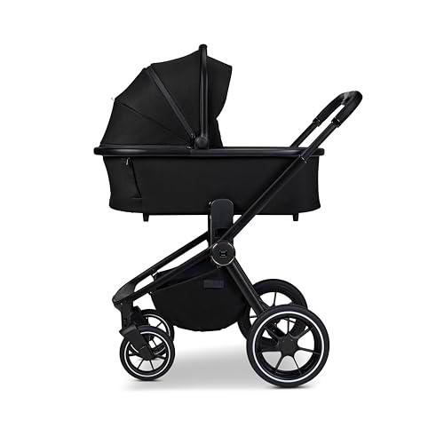 MOON RESEA+ ONYX - Cochecito combinado Edition+, con bañera y asiento deportivo